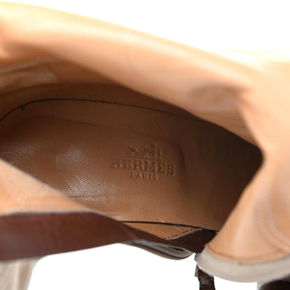 Hermes Suede Wedge Boots 37.5 Brown 7 of 16