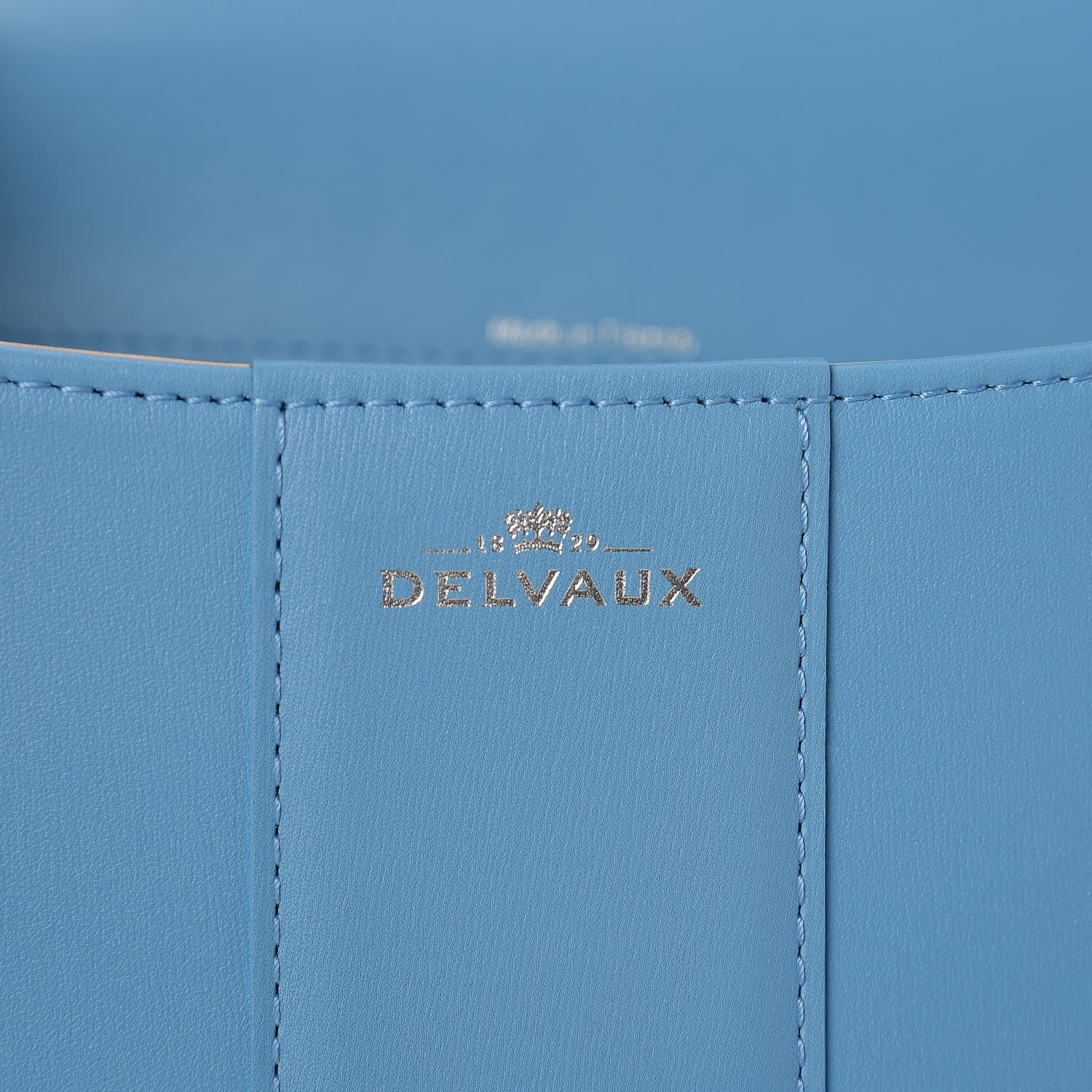 Delvaux Box Calfskin MM L'Humour Brillant Satchel Ciel 8 of 9