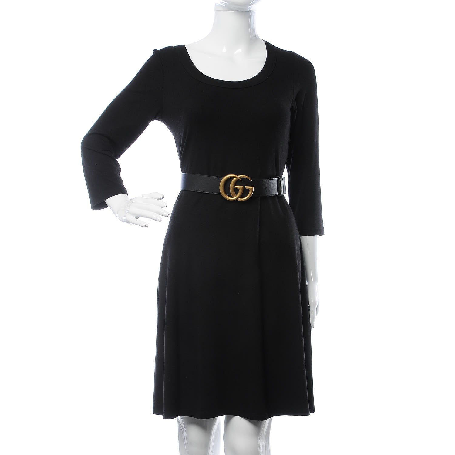 Gucci Calfskin Double G 40mm Belt 80 32 Black 2 of 6