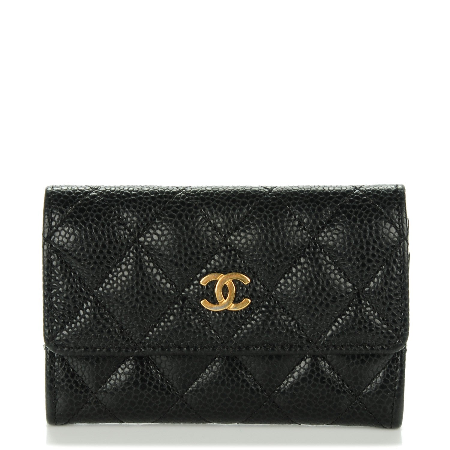 Chanel Caviar Quilted Flap Card Holder Black 1 of 8