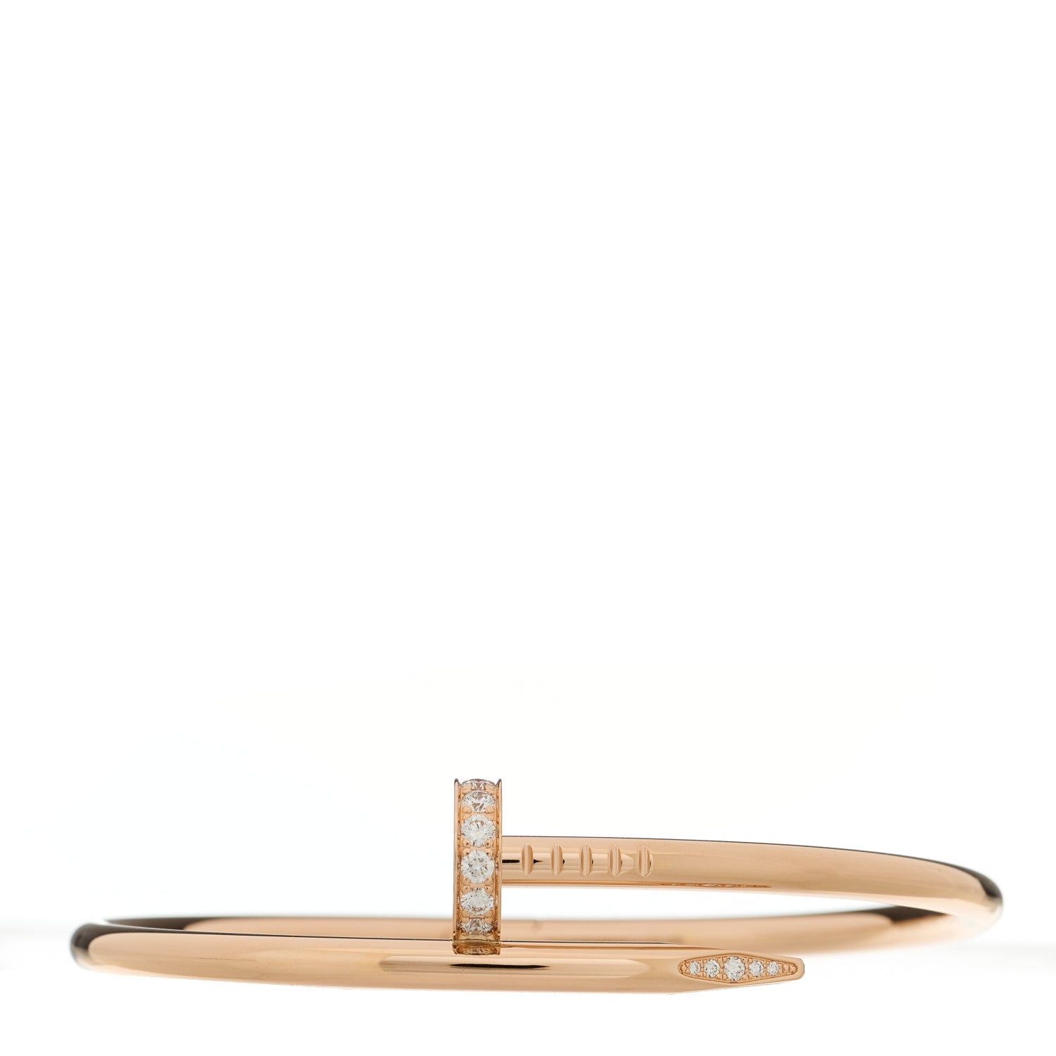 Cartier 18K Yellow Gold Diamond Juste Un Clou Bracelet 17 1 of 4