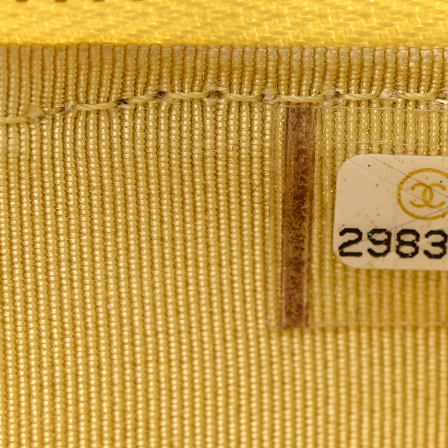 Caviar Quilted Classic Flat Wallet Pouch Yellow