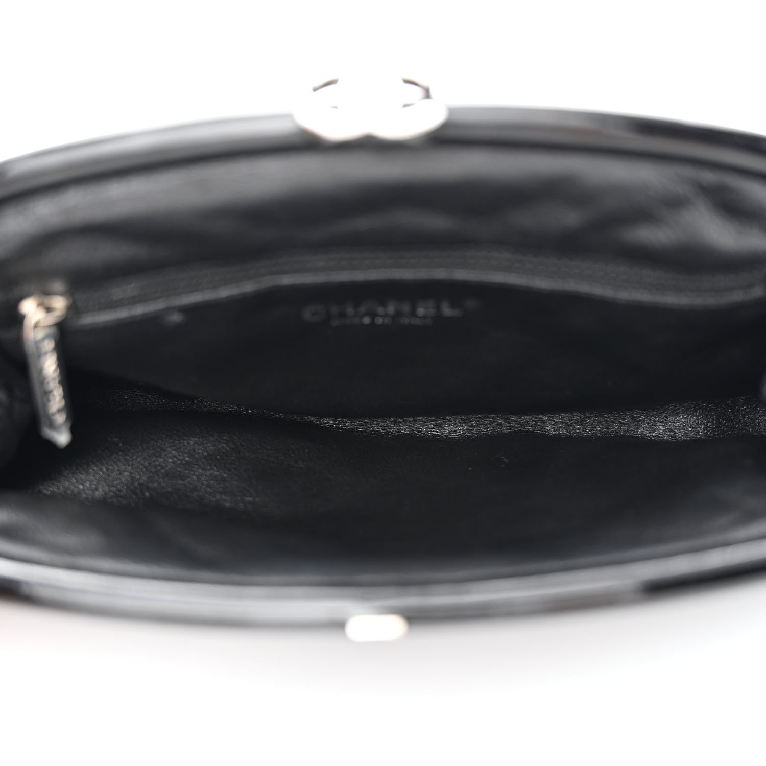 Chanel Patent Quilted Timeless Clutch Black 5 of 10