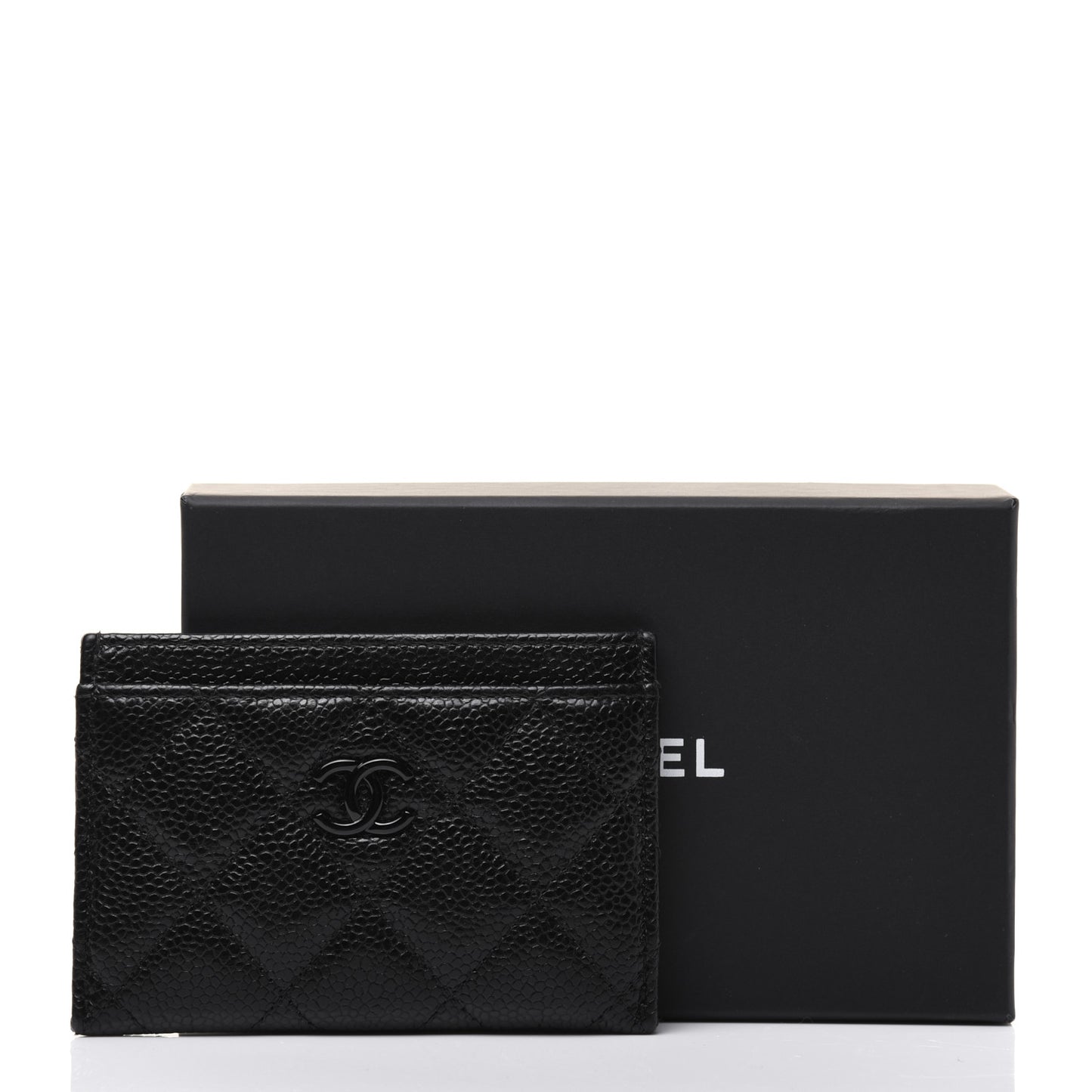 Caviar Quilted Incognito Card Holder Black