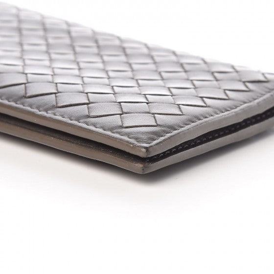 Intrecciato Continental Wallet Grey