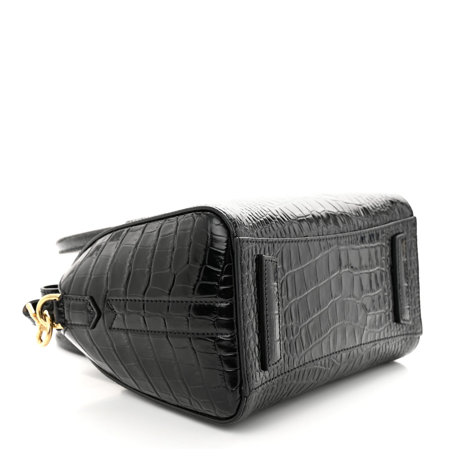 Givenchy Calfskin Crocodile Embossed Mini Antigona Black 4 of 13