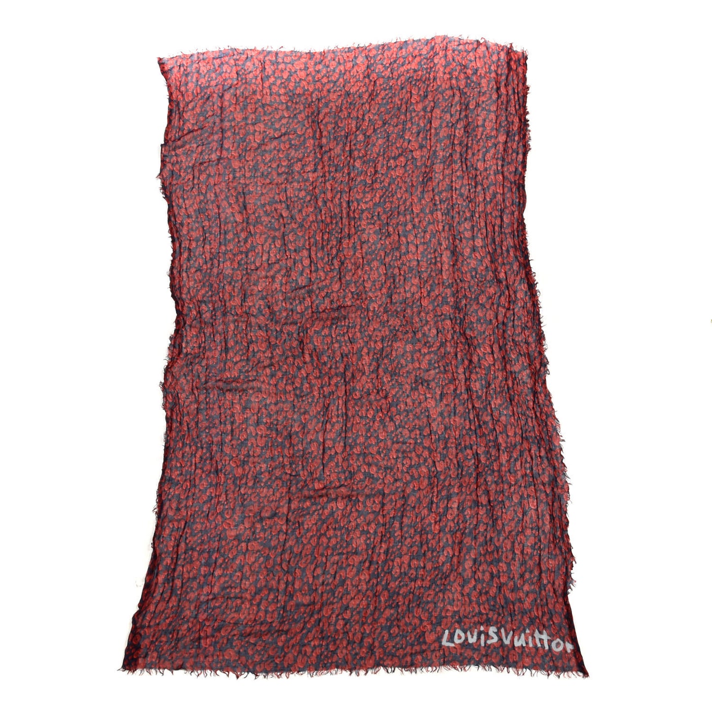 Cotton Leopard Stole Rouge Fauviste