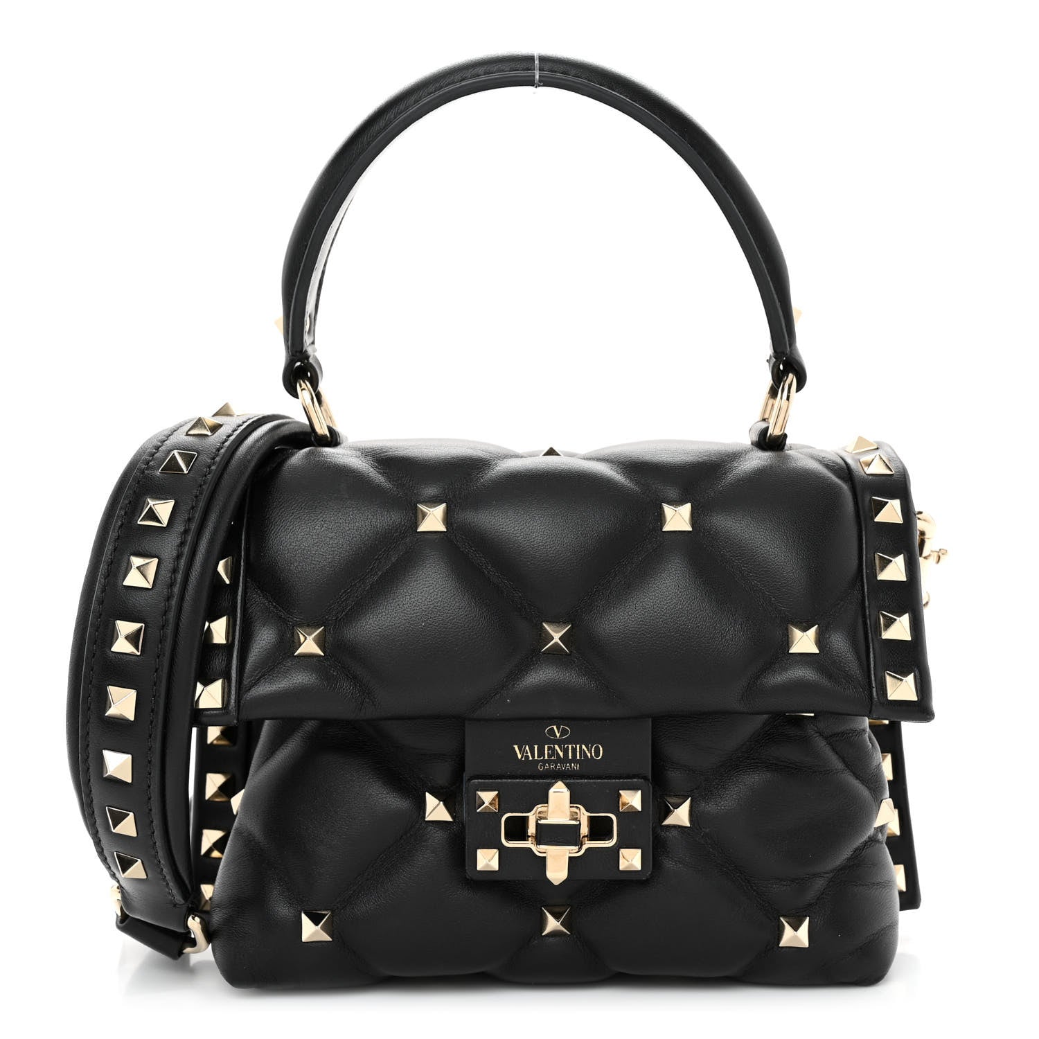 Valentino Garavani Nappa Mini Candystud Top Handle Bag Black 1 of 15