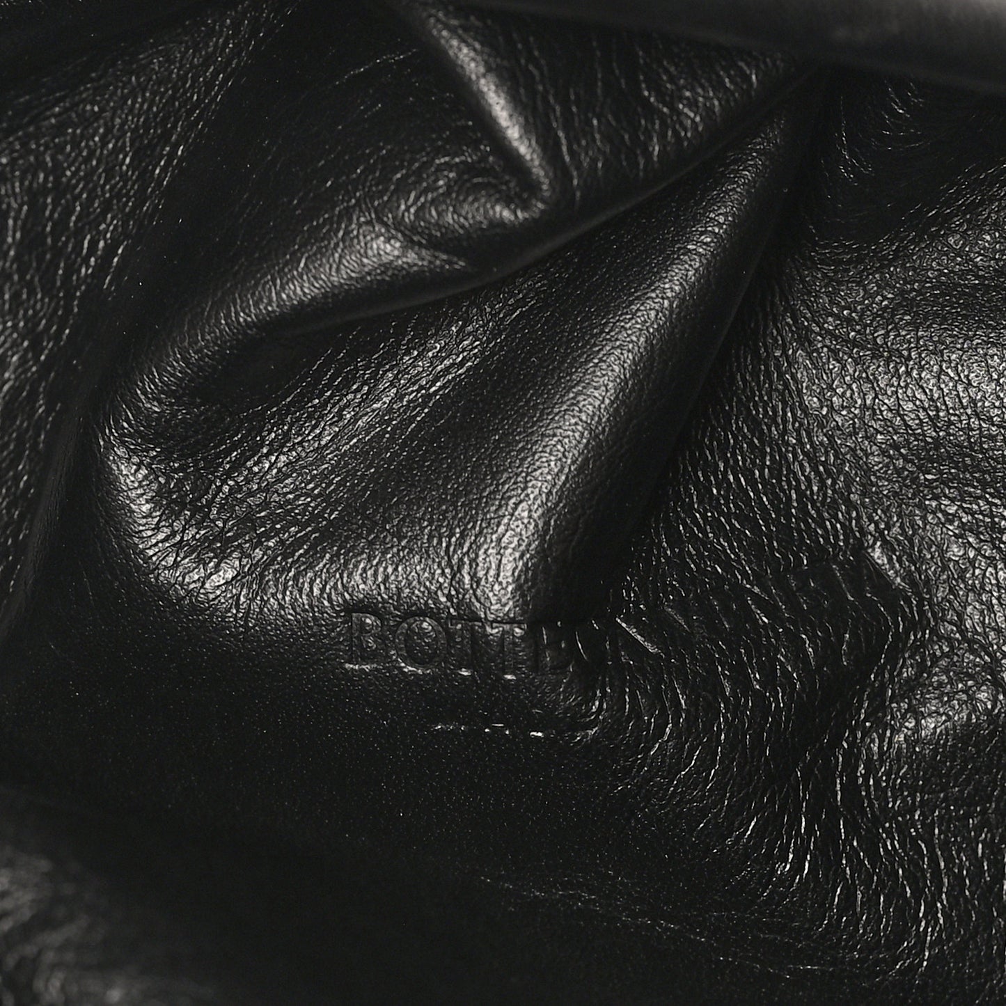 Smooth Butter Calf The Pouch Oversized Clutch Black