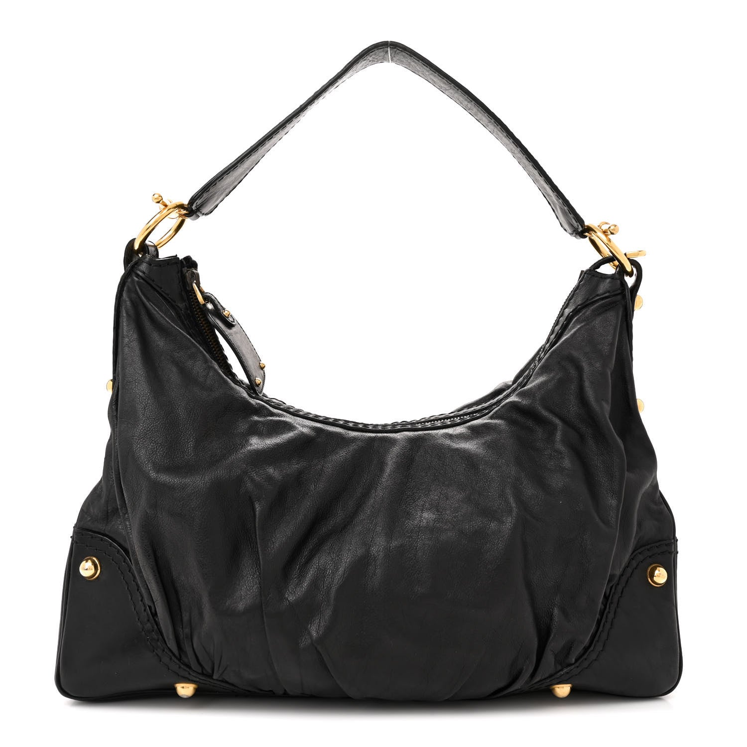 Gucci Calfskin Medium Jockey Hobo Black 1 of 15