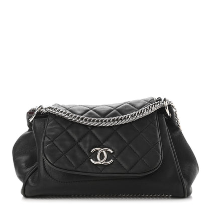 Chanel Sheepskin Quilted Accordion Flap Black 1 of 9