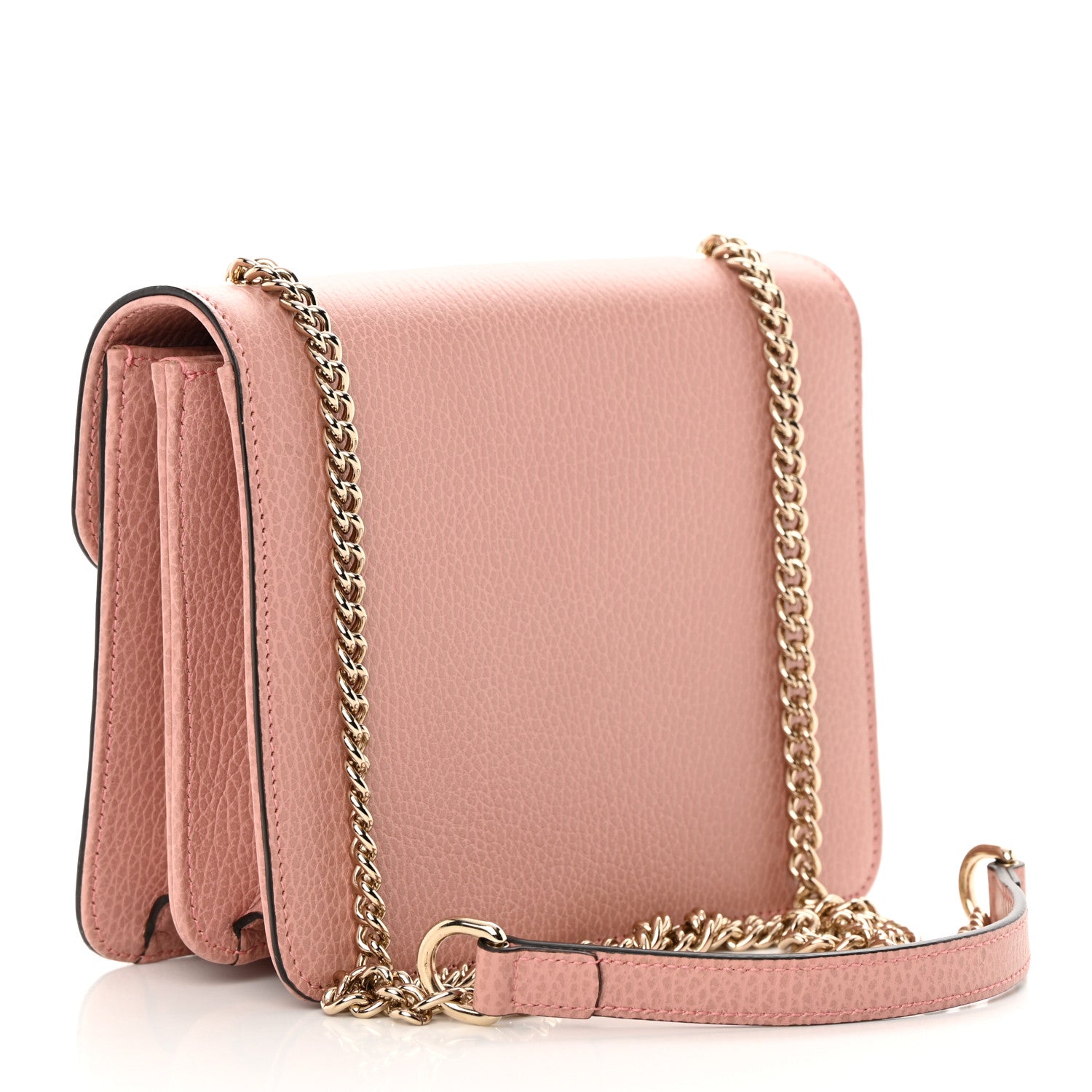 Gucci Dollar Calfskin Small Interlocking G Shoulder Bag Soft Pink 6 of 14