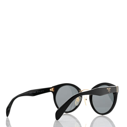 Prada Round Sunglasses SPR 05T Black 4 of 8