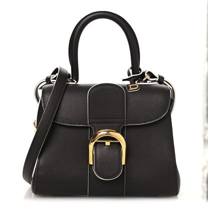 Delvaux Grained Calfskin Bi-Color Brillant Mini Satchel Black 1 of 13