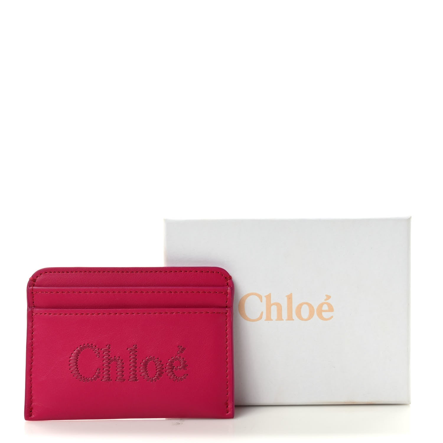 Chloe Calfskin Sense Card Holder Fizzy Pink 8 of 8