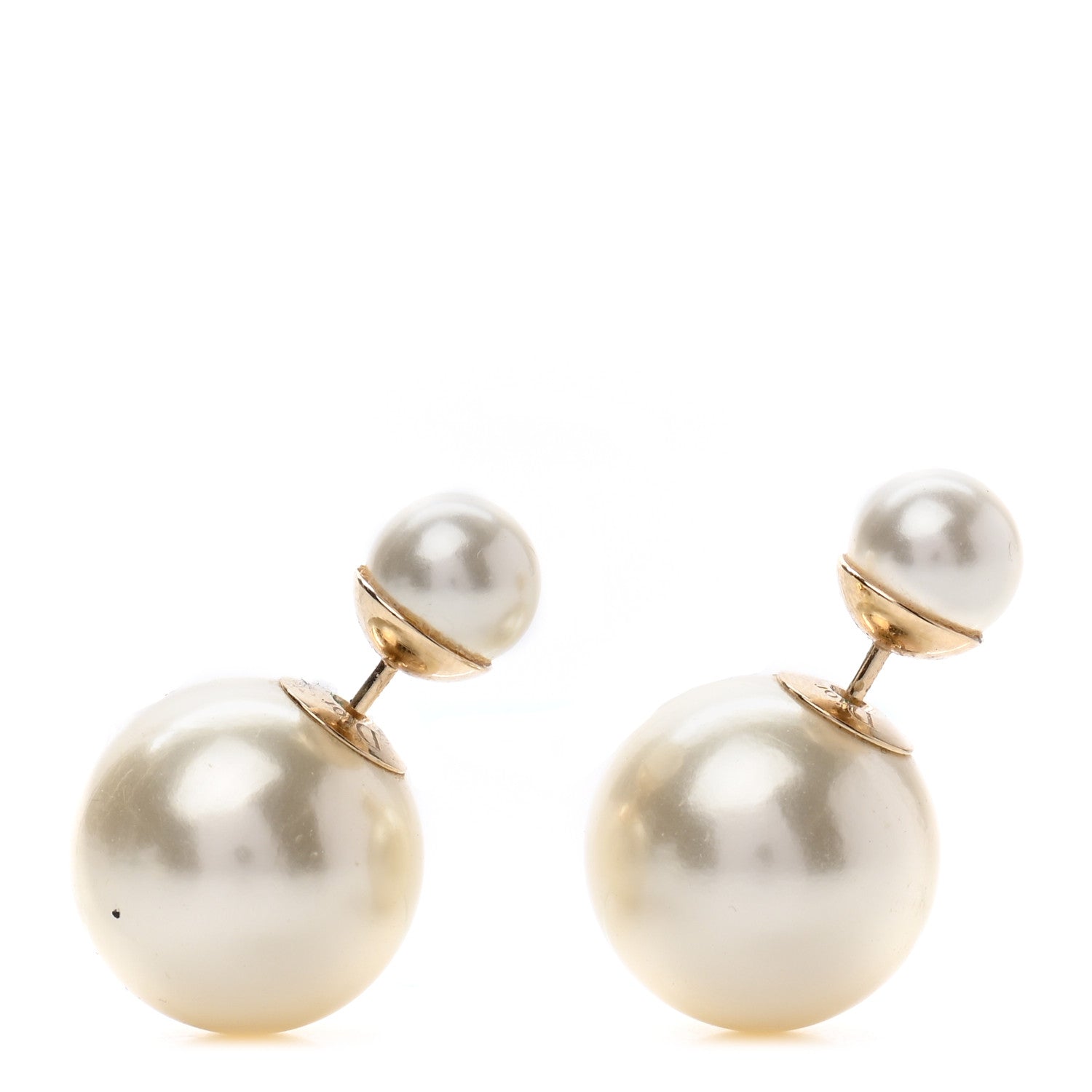 Christian Dior Pearl Mise En Dior Tribal Earrings Gold 1 of 4