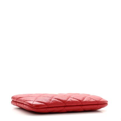 Chanel Caviar Quilted Small Cosmetic Case Red 4 of 10