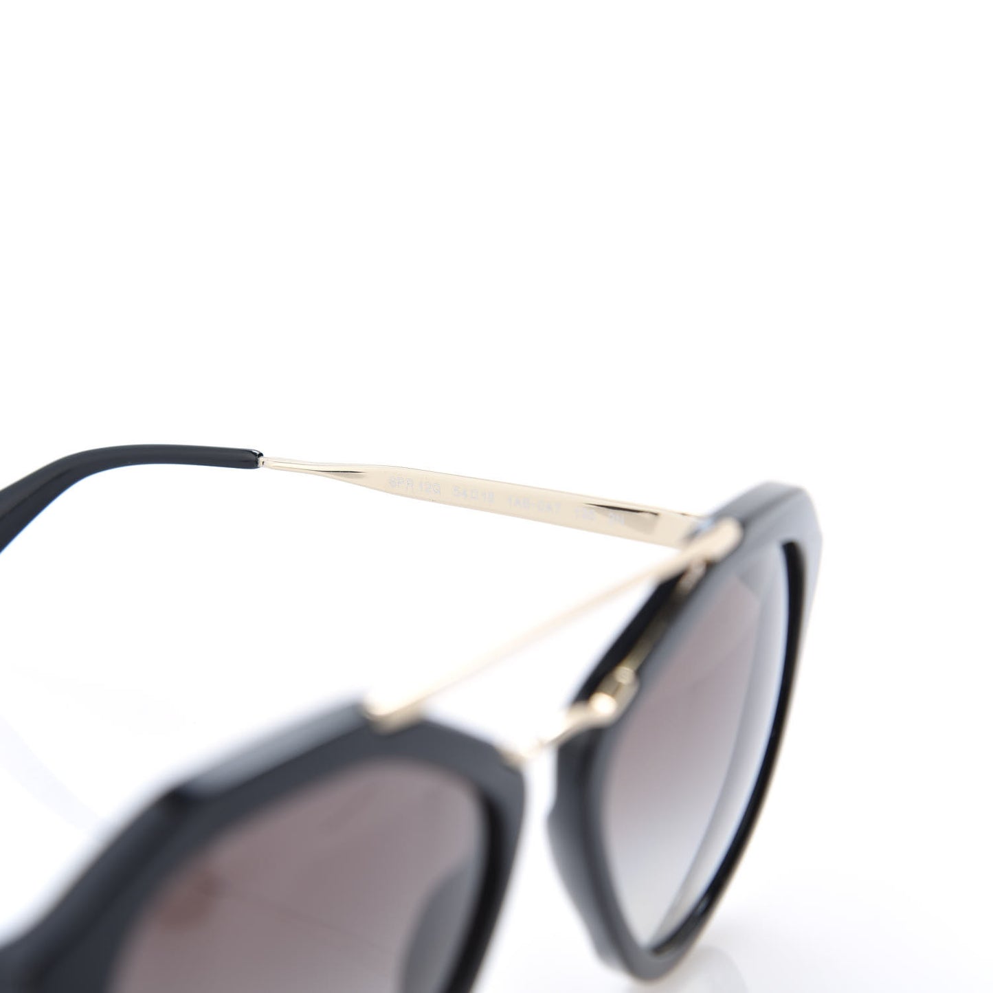 Acetate Metal Cinema Sunglasses SPR 12Q Black