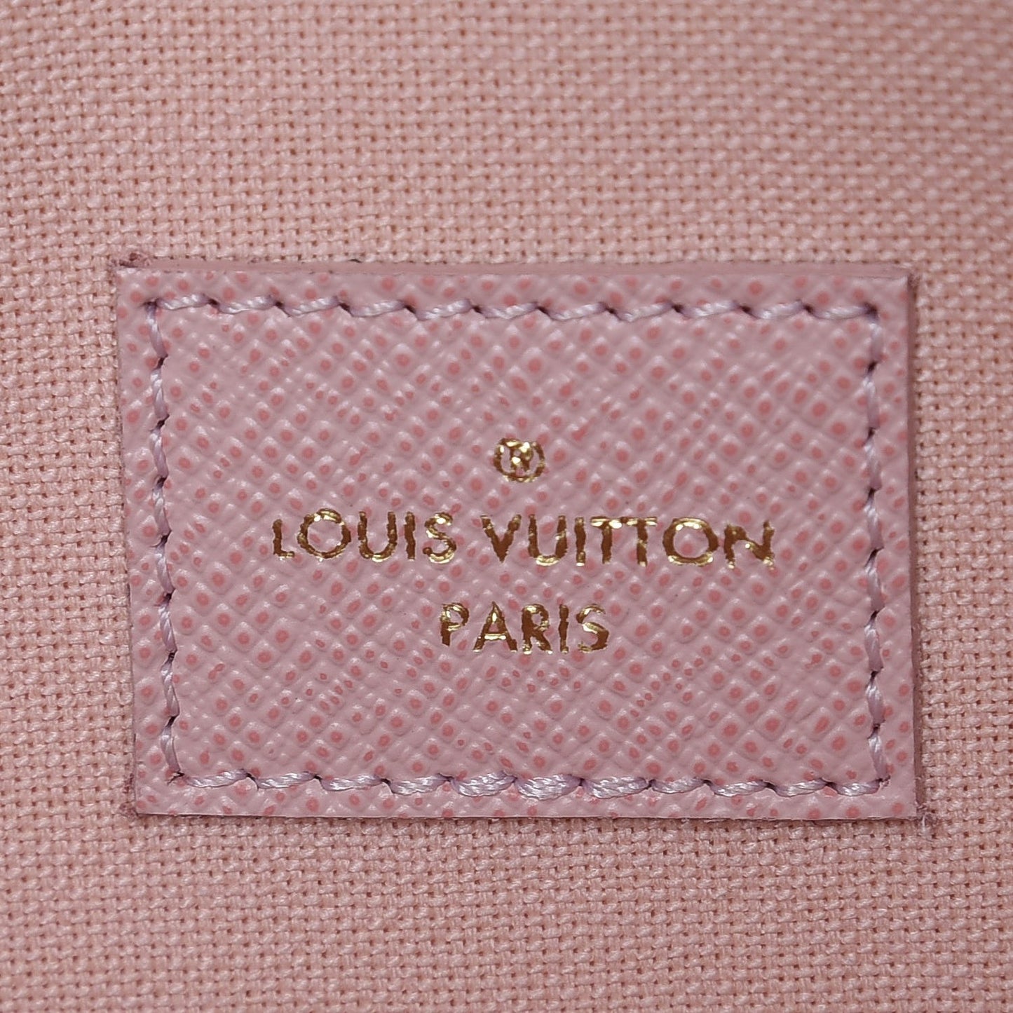 Damier Azur Pochette Felicie Chain Wallet Rose Ballerine