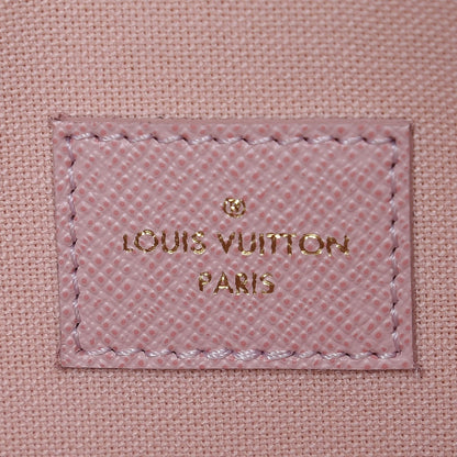 Louis Vuitton Damier Azur Pochette Felicie Chain Wallet Rose Ballerine 6 of 11