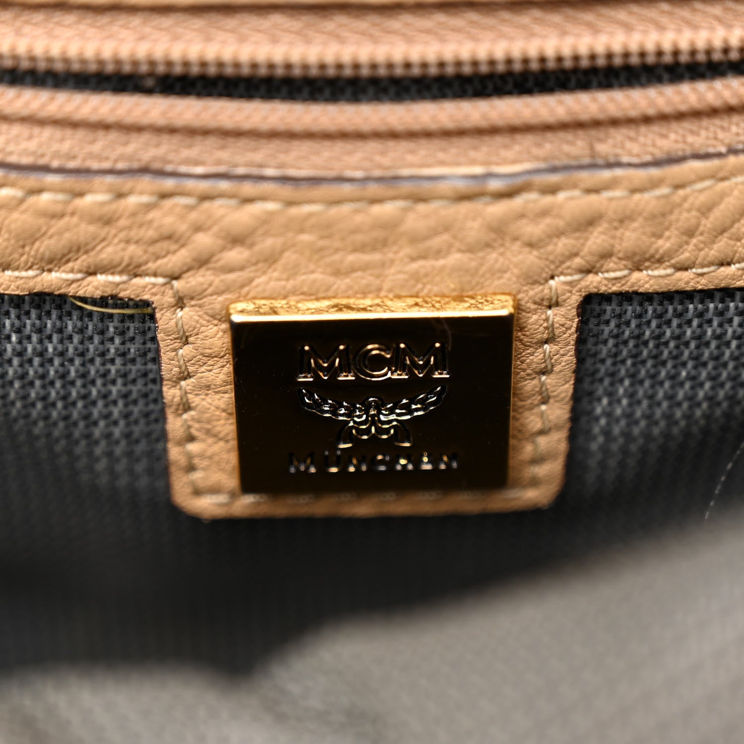 MCM Visetos Side Stud Mini Stark Backpack Beige 6 of 11