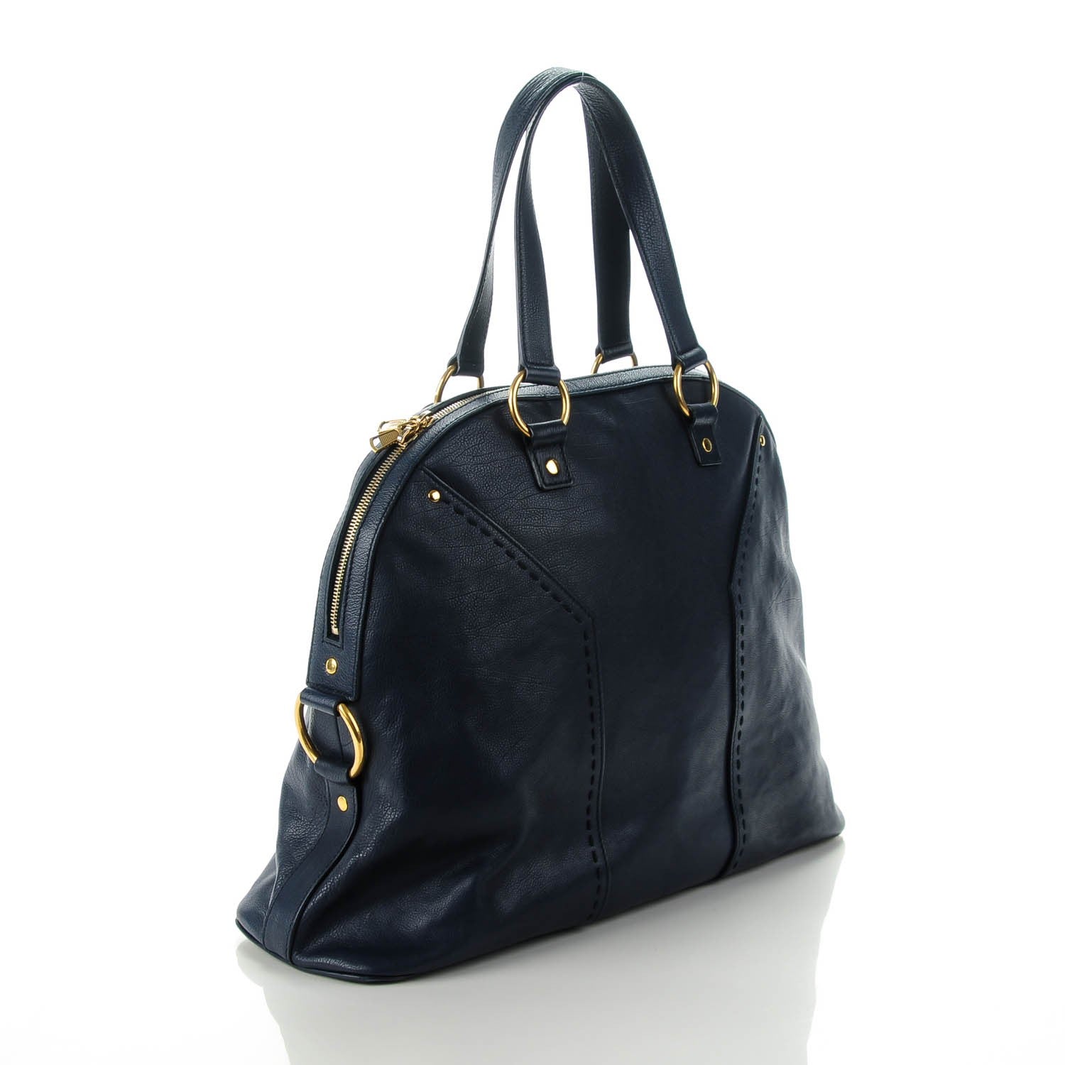 Saint Laurent Calfskin Oversized Muse Navy Blue 3 of 7