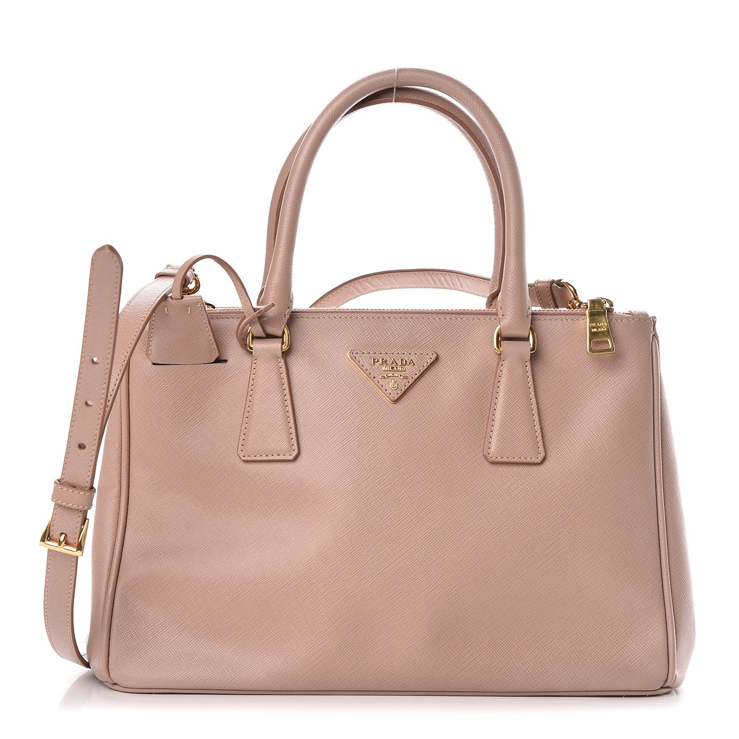 Saffiano Small Galleria Double Zip Tote Cammeo