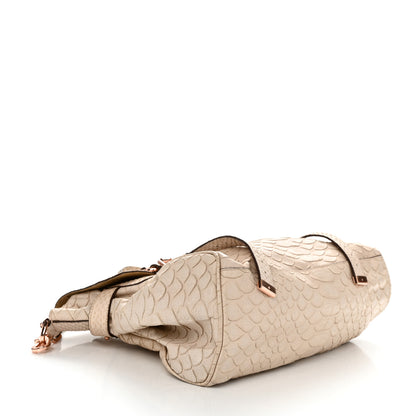 Mulberry Silky Snake Print Oversized Alexa Pebbled Beige 4 of 13