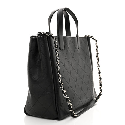 Chanel Caviar Stitched Medium Lady Coco Shopping Tote Black 3 of 11
