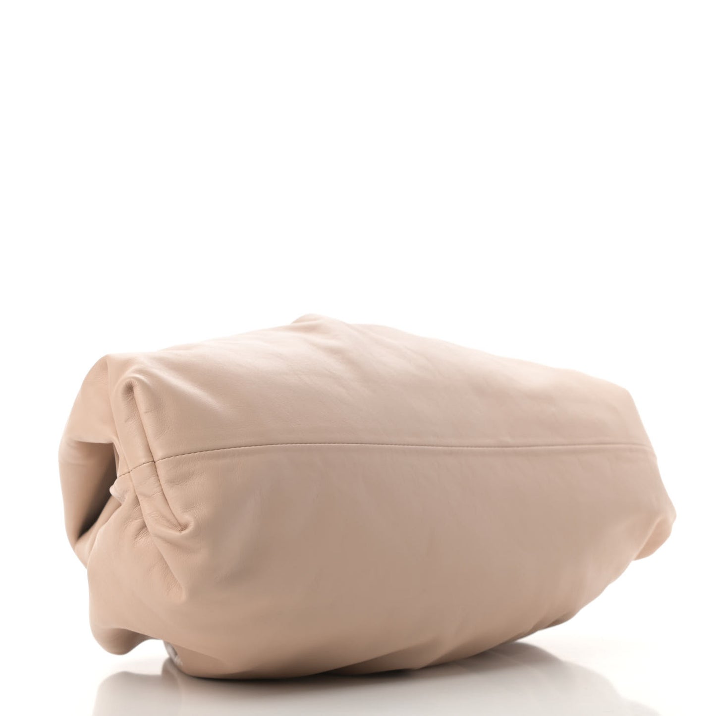 Smooth Butter Calf The Pouch Oversized Clutch Nude