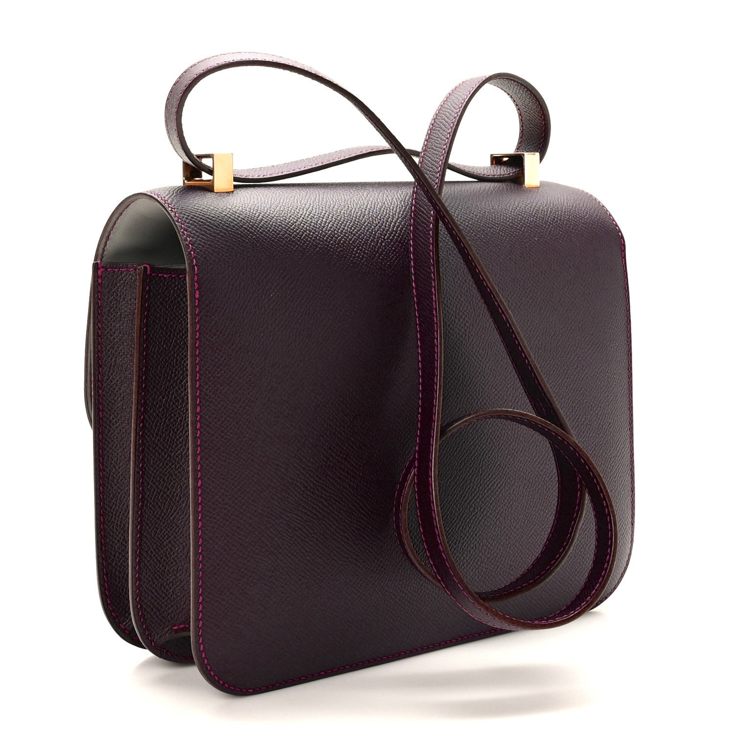 Hermes Epsom Horseshoe Constance 24 Raisin Gris Mouette 4 of 10