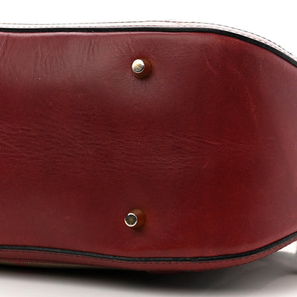 Burberry Bridle Calfskin House Check Small Orchard Bowling Bag Deep Claret 11 of 14
