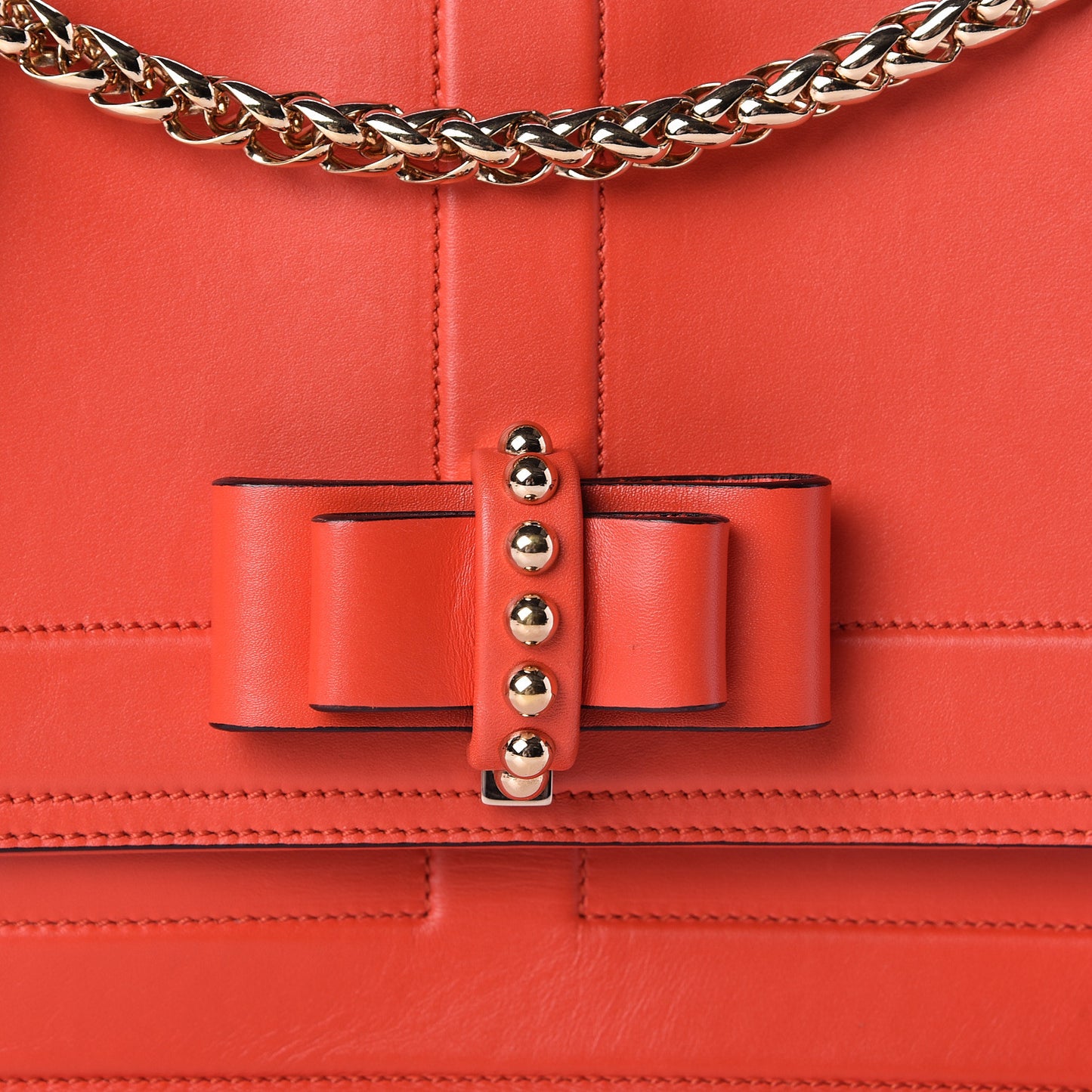 Soft Calfskin Small Sweety Charity Shoulder Bag Flame