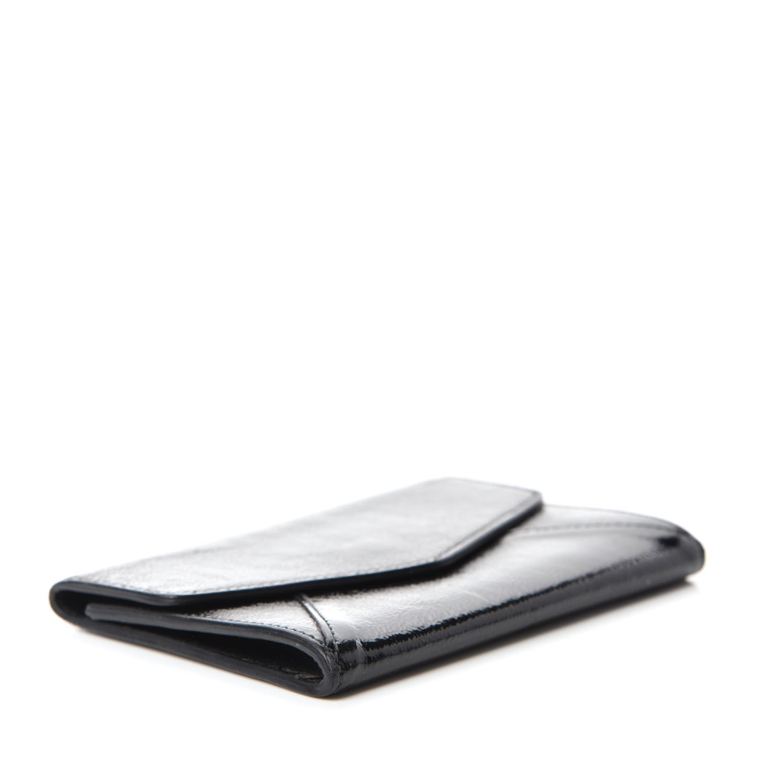 Saint Laurent Textured Patent Monogram Card Holder Black 4 of 7
