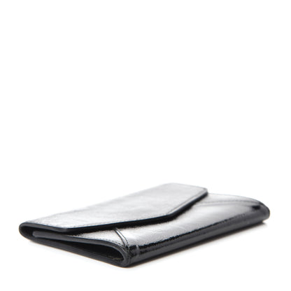 Saint Laurent Textured Patent Monogram Card Holder Black 4 of 7