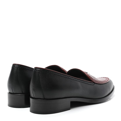Chanel Calfskin CC Mocassin Loafers 36 Brown Black 4 of 7