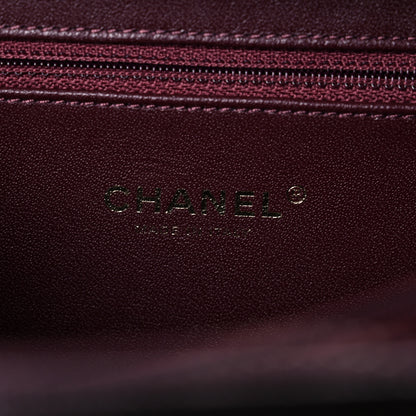 Chanel Iridescent Caviar Quilted Medium CC Filigree Vanity Case Burgundy 6 of 15
