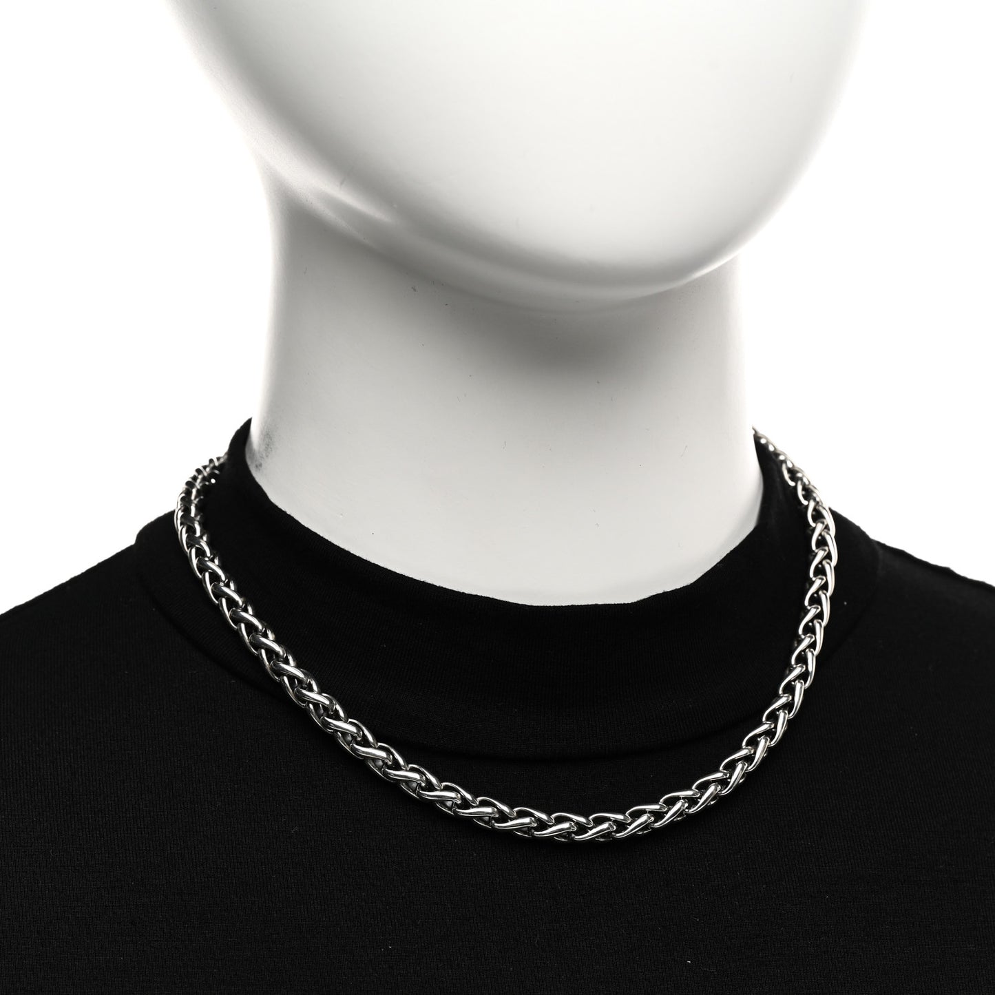 Sterling Silver 14K Yellow Gold 6mm Wheat Chain Necklace