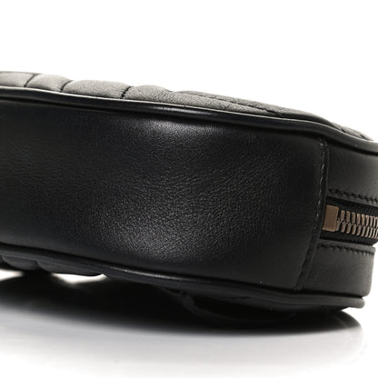 Gucci Calfskin Matelasse GG Marmont Belt Bag 95 38 Black 11 of 13