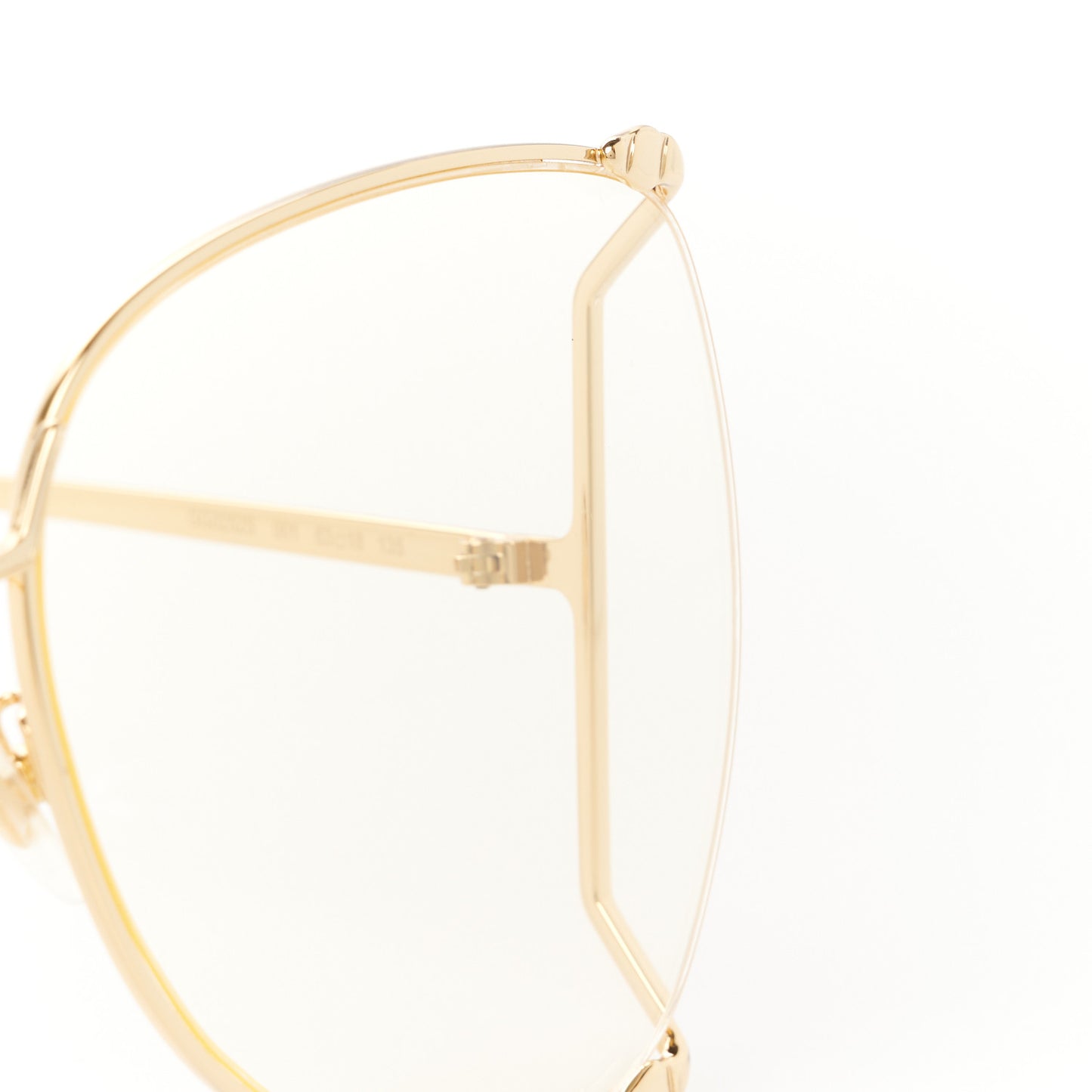 Metal Oversized Round Sunglasses GG0252S Gold