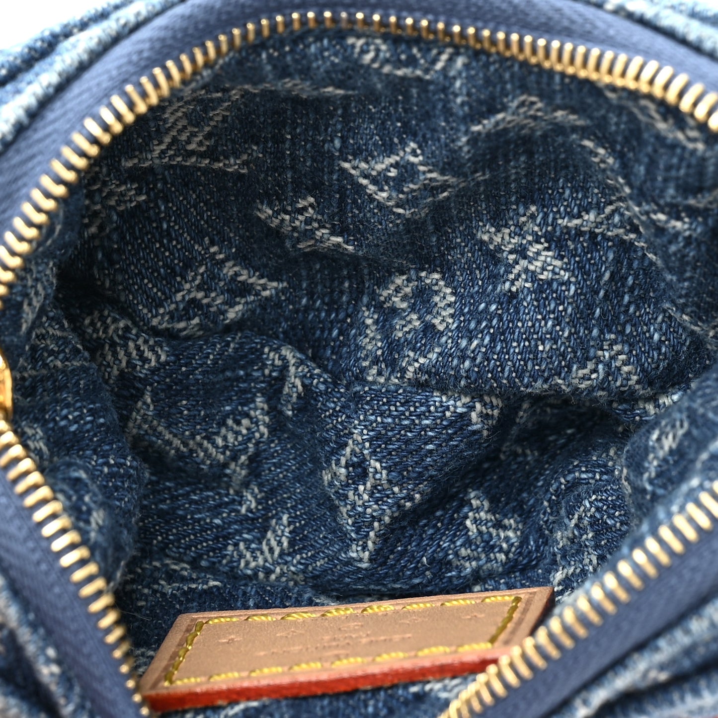 Monogram Denim Croissant MM Blue