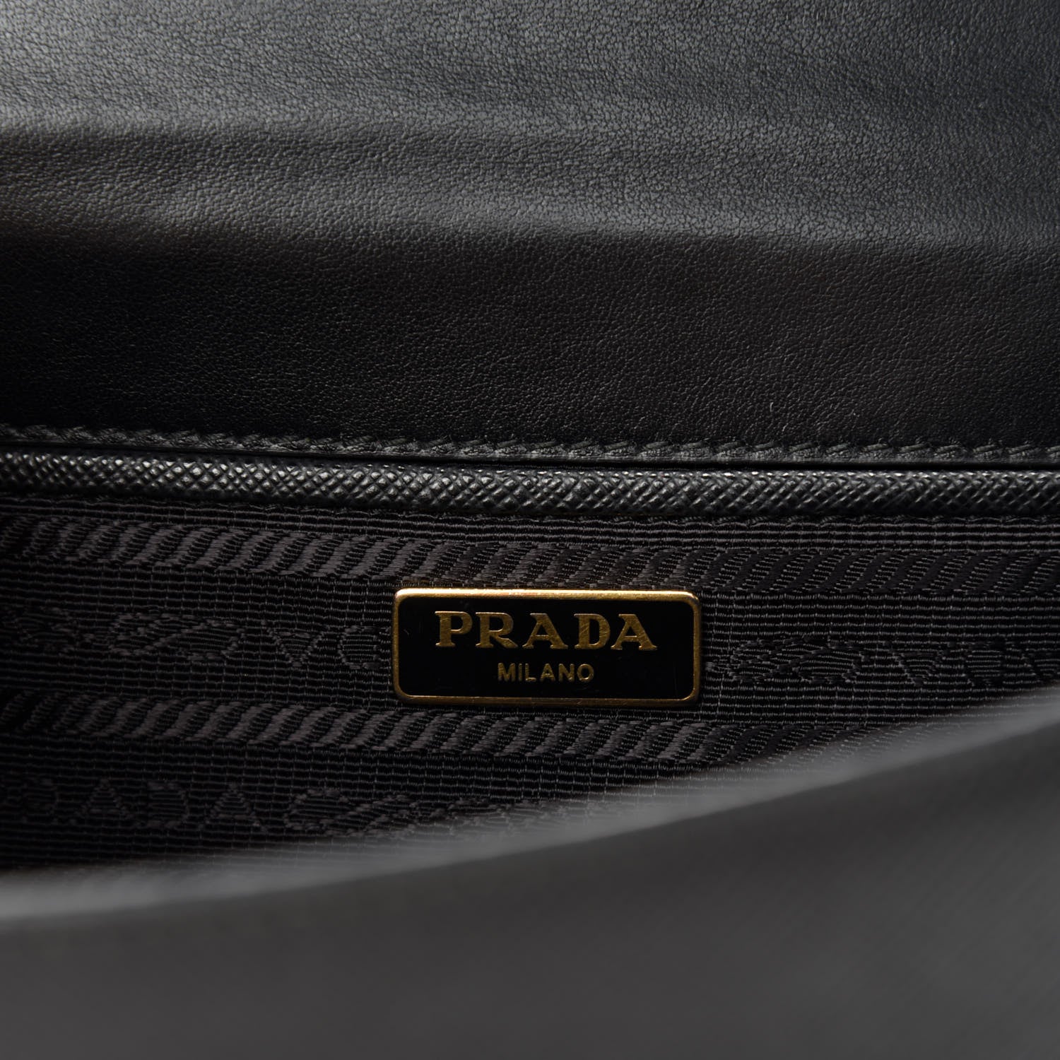 Prada Saffiano Soft Calfskin Chain Crossbody Bag Black 8 of 11