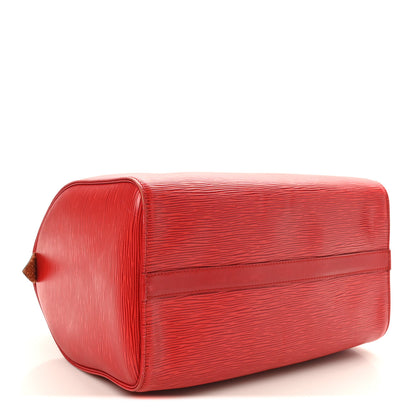 Louis Vuitton Epi Speedy 30 Castillan Red 4 of 13
