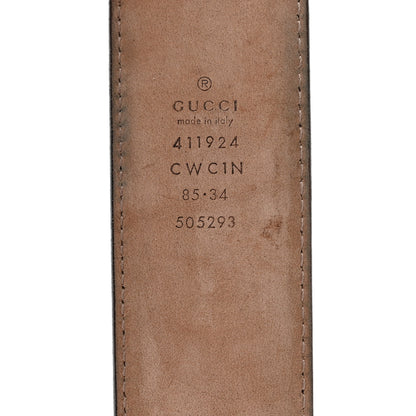 Gucci Guccissima Signature Interlocking G 40mm Belt 95 38 Hibiscus Red 3 of 6