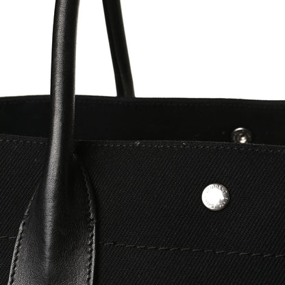 Saint Laurent Linen Calfskin Rive Gauche Tote Black 11 of 18