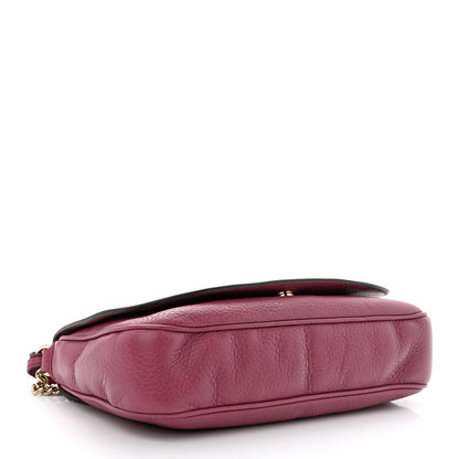 Gucci Pebbled Calfskin Medium Soho Flap Crossbody Peonia Flower 4 of 11