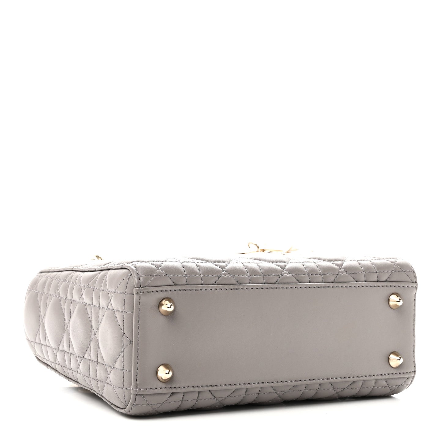Lambskin Cannage Small Lucky Badges My Lady Dior Grey