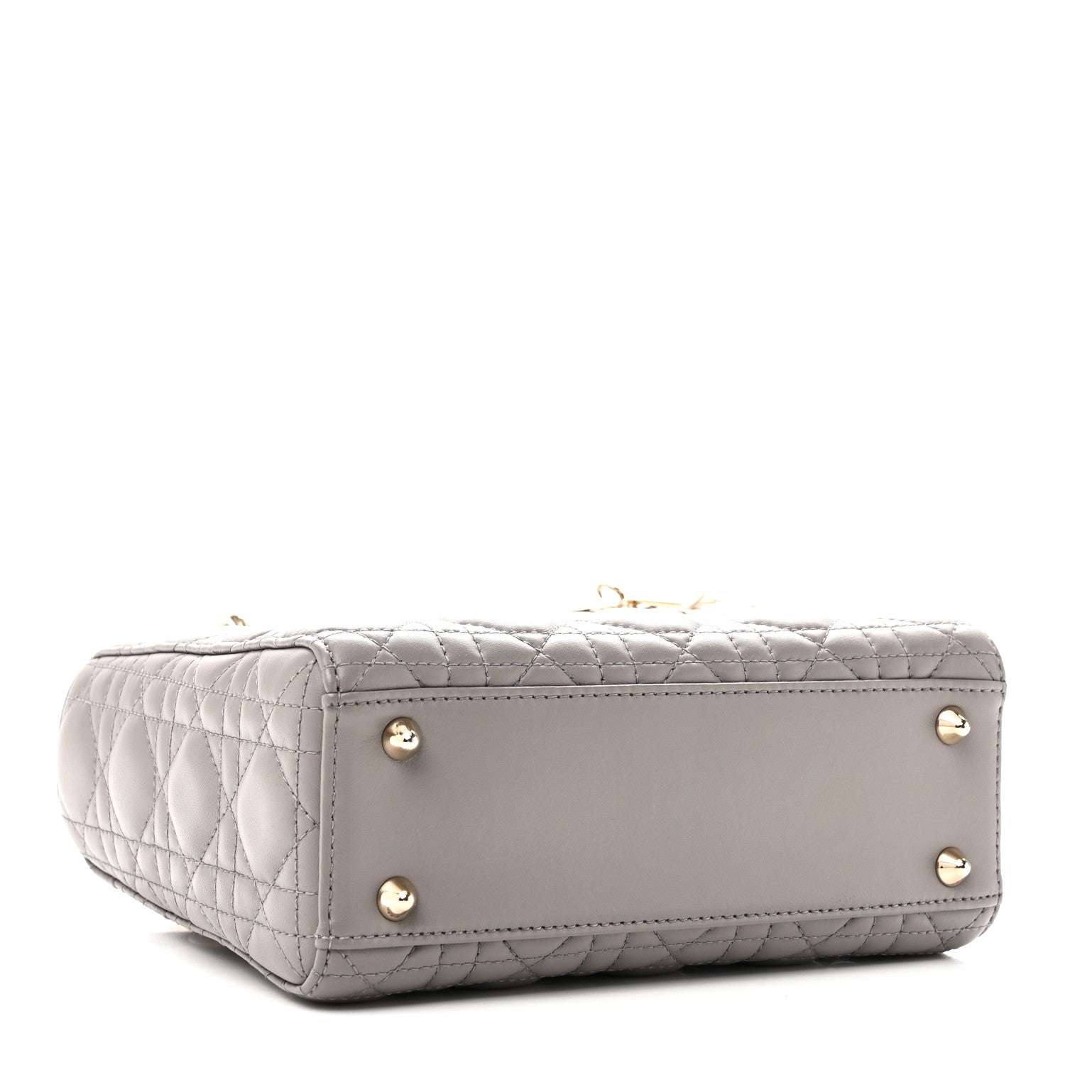 Christian Dior Lambskin Cannage Small Lucky Badges My Lady Dior Grey 4 of 10