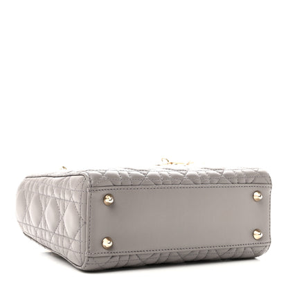 Christian Dior Lambskin Cannage Small Lucky Badges My Lady Dior Grey 4 of 10
