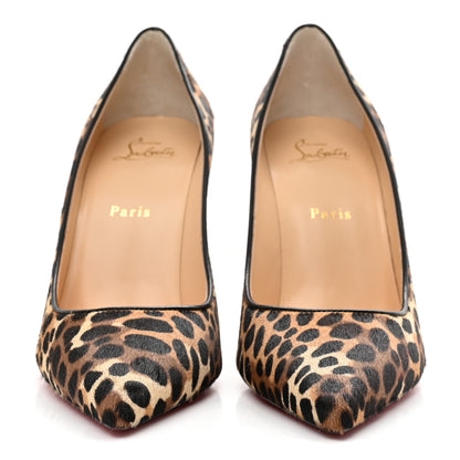 Christian Louboutin Pony Madagascar Kid Kate 100 Pumps 40 Brown Black 3 of 9
